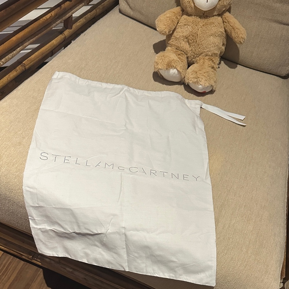 BNWOT Stella McCartney authentic white logo drawstring dust bag